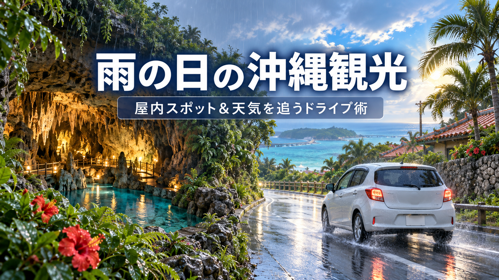 雨の日の沖縄観光ガイドのイメージ